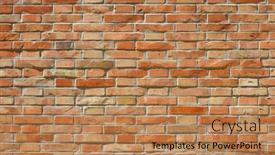  Presentation with construction red - Slide set with red-bricks-wall-full-frame background and a coral colored foreground