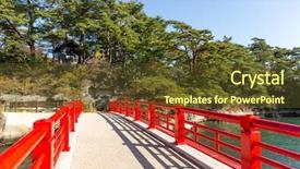  Presentation with crossing bridge - Cool new theme with red bridge in matsushima miyagi backdrop and a  colored foreground