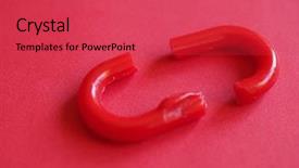  Presentation with teamwork gold chain link - Audience pleasing PPT theme consisting of red broken chain link symbol backdrop and a red colored foreground