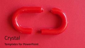  Presentation with chain - Cool new PPT theme with red broken chain link symbol backdrop and a red colored foreground