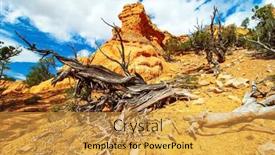  Presentation with arches - Amazing slide deck having red-brown-canyons-and-outliers backdrop and a gold colored foreground