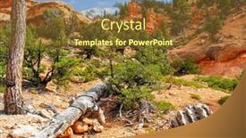  Presentation with arches - Presentation theme enhanced with red-brown-canyons-and-outliers background and a tawny brown colored foreground