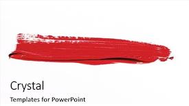  Presentation with brush stroke - Audience pleasing slide deck consisting of red brush stroke isolated backdrop and a white colored foreground