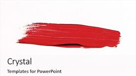  Presentation with brush stroke - Cool new slides with red brush stroke isolated backdrop and a pink colored foreground