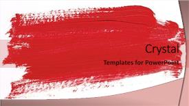  Presentation with brush stroke - Amazing PPT theme having red brush stroke isolated backdrop and a red colored foreground
