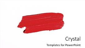  Presentation with brush stroke - Cool new slide deck with red brush stroke isolated backdrop and a white colored foreground