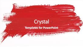  Presentation with brush stroke - Amazing slide deck having red brush stroke isolated backdrop and a gray colored foreground