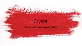 Presentation with brush stroke - Audience pleasing presentation design consisting of red brush stroke isolated backdrop and a red colored foreground
