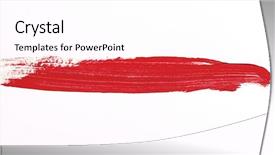  Presentation with brush stroke - Audience pleasing PPT layouts consisting of red brush stroke isolated backdrop and a white colored foreground
