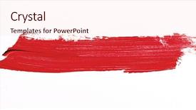  Presentation with brush stroke - PPT layouts featuring red brush stroke isolated background and a lemonade colored foreground