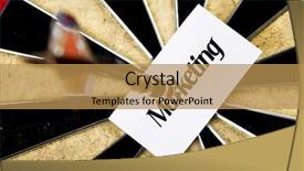  Presentation with dartboard - Theme with red bull images - cut image of dart pierced background and a  colored foreground