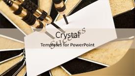  Presentation with dartboard - PPT layouts with red bull images - cut image of dart pierced background and a  colored foreground