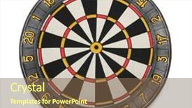  Presentation with dartboard - Audience pleasing PPT layouts consisting of vintage paper ticket with shadow on white background backdrop and a soft green colored foreground