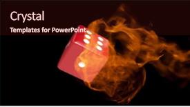  Presentation with animation - Beautiful PPT layouts featuring red burning dice on black backdrop and a wine colored foreground