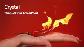  Presentation with chili - Cool new PPT theme with red burning hot chili pepper backdrop and a crimson colored foreground