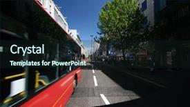  Presentation with bus - Audience pleasing theme consisting of red bus in oxford street backdrop and a wine colored foreground