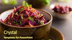  Presentation with cabbage - PPT layouts featuring red cabbage carrot apple salad background and a wine colored foreground