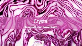  Presentation with red wedding carnations - Beautiful PPT theme featuring red cabbage closeup backdrop and a coral colored foreground