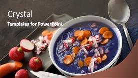  Presentation with carrots - PPT layouts enhanced with red-cabbage-cream-with-radishes background and a  colored foreground