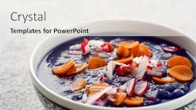  Presentation with carrots - Theme consisting of red-cabbage-cream-with-radishes background and a  colored foreground