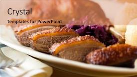  Presentation with food red - Cool new slides with red cabbage home made food backdrop and a  colored foreground