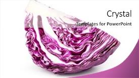  Presentation with cabbage - Slide set with red cabbage isolated on white background and a white colored foreground