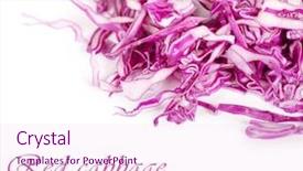 Presentation with cabbage - Presentation design having red cabbage isolated on white background and a pink colored foreground