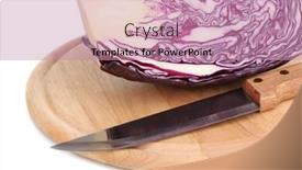  Presentation with engineering red circuit board - Presentation design consisting of red-cabbage-on-wooden-chopping background and a coral colored foreground