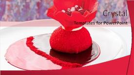  Presentation with valentine - Presentation theme featuring red-cake-for-valentine-s background and a  colored foreground