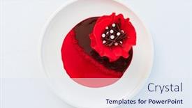  Presentation with cake - PPT theme consisting of red-cake-for-valentine-s background and a  colored foreground