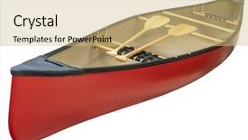  Presentation with cans canned tuna isolated - Cool new presentation theme with red canoe with a pair backdrop and a yellow colored foreground