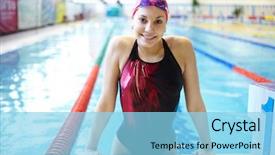  Presentation with swimming pool - Amazing slide set having woman stopped reading a book and took her cellphone in her hands backdrop and a light gray colored foreground