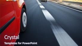  Presentation with maglev train high speed way - Colorful slides enhanced with red car driving at high backdrop and a wine colored foreground