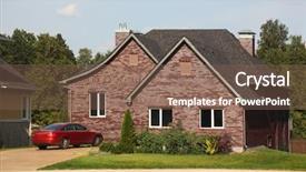  Presentation with car - Audience pleasing slides consisting of red car near big new backdrop and a violet colored foreground