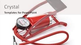 Presentation with tyre - Presentation theme having red-car-tyre-foot-pump background and a lemonade colored foreground