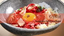  Presentation with pasta restaurant - PPT layouts featuring red-carbonara-la-classic background and a red colored foreground