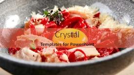  Presentation with pasta restaurant - Slide deck enhanced with red-carbonara-la-classic background and a red colored foreground