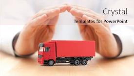 Presentation with cargo - Slide set featuring red-cargo-delivery-truck-protected background and a lemonade colored foreground