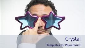  Presentation with red stars - Beautiful presentation theme featuring red carpet awards - businessman with glasses stars crazy backdrop and a lemonade colored foreground