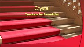  Presentation with red carpet - PPT layouts consisting of red carpet on clasically designed background and a tawny brown colored foreground