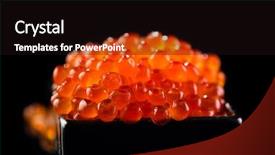  Presentation with gourmet food delivery - Presentation theme consisting of red caviar caviar in bowl background and a wine colored foreground