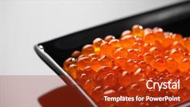  Presentation with caviar - PPT theme featuring red caviar in a black background and a crimson colored foreground