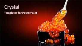  Presentation with caviar - Amazing presentation theme having red caviar in a spoon backdrop and a wine colored foreground