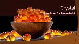  Presentation with caviar - PPT theme consisting of red-caviar-in-the-bowl background and a wine colored foreground