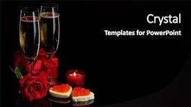  Presentation with shape heart - PPT layouts having red caviar in the shape background and a black colored foreground