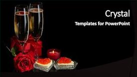  Presentation with shape heart - Audience pleasing slide deck consisting of red caviar in the shape backdrop and a black colored foreground