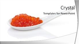  Presentation with lines red and white - Slide set featuring red caviar isolated on white background and a white colored foreground