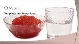  Presentation with vodka - Audience pleasing PPT theme consisting of red-caviar-lies-in-glass backdrop and a white colored foreground