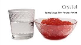  Presentation with vodka - Slide deck consisting of red-caviar-lies-in-glass background and a white colored foreground