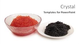  Presentation with caviar - Slide deck having red-caviar-lies background and a white colored foreground